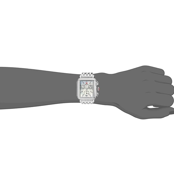 MICHELE Ladies Deco Mother of Pearl Dial Chronograph Stainless Steel - Picture 2 of 14